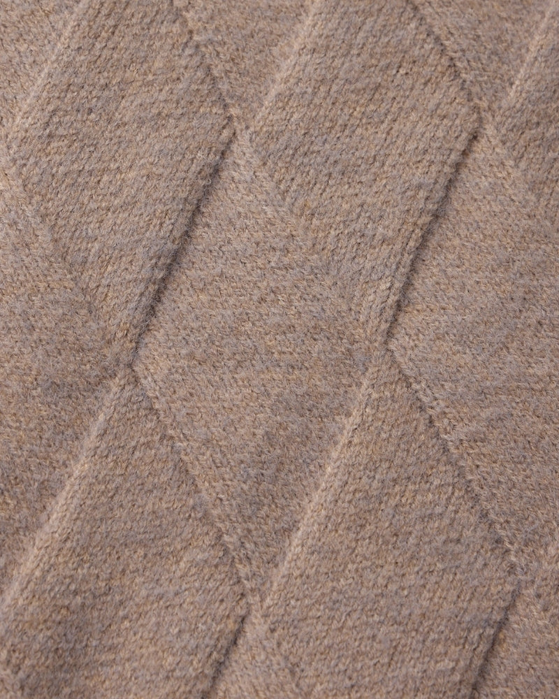 Rowe Diamond Knit Zip Cardigan