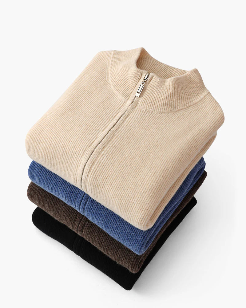 Rowe Cashmere Zip Cardigan