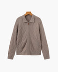 Rowe Diamond Knit Zip Cardigan