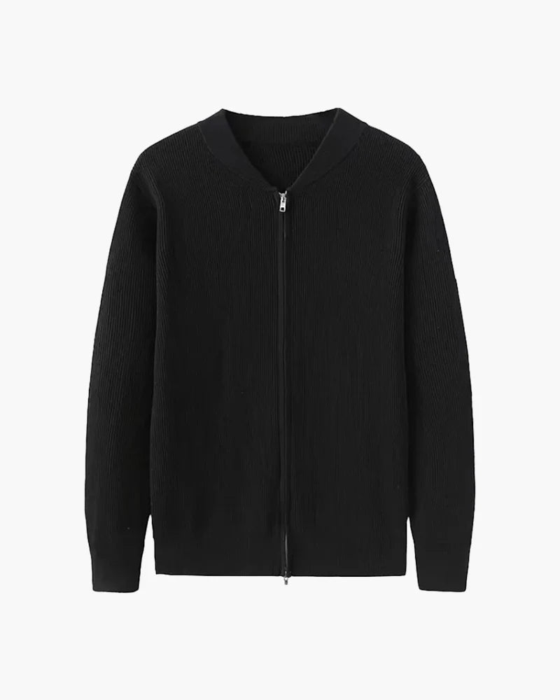 Rowe Rib Knit Zip Cardigan