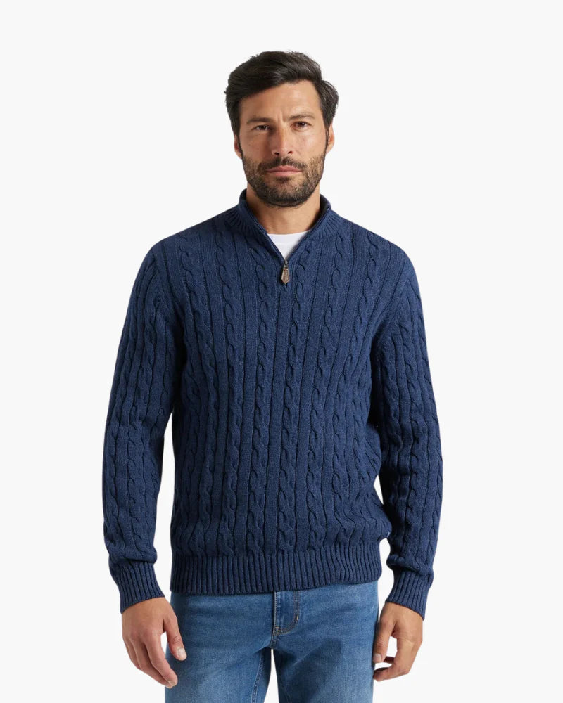 Cable Knit Half-Zip