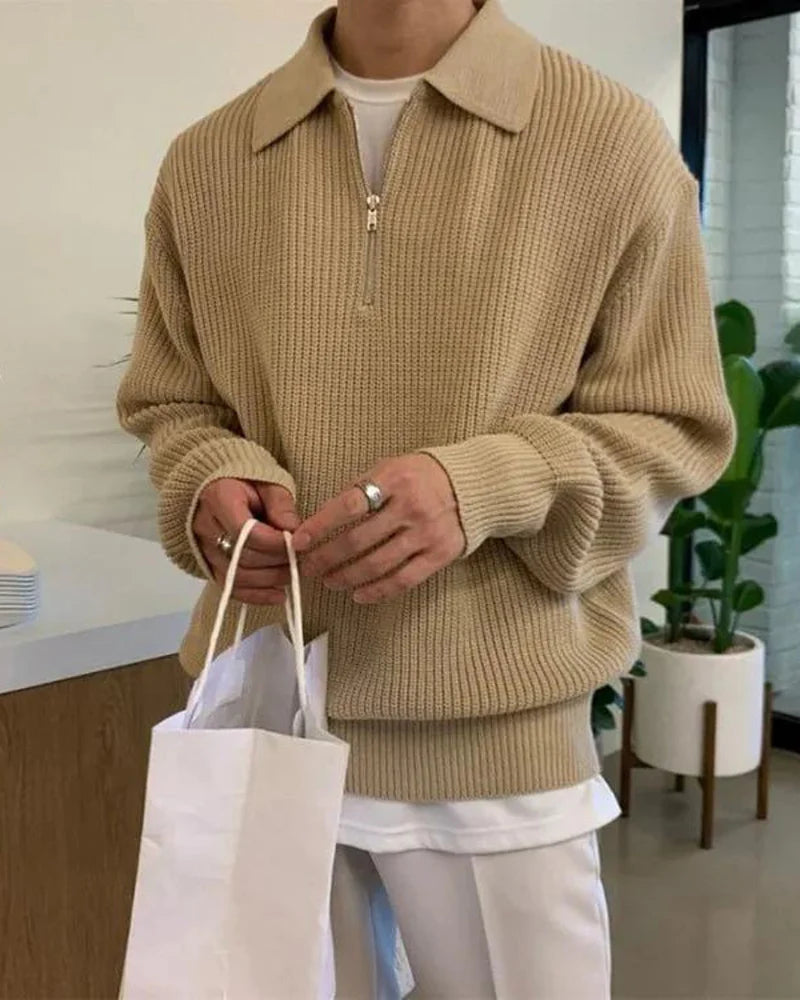 Chunky Knit Half-Zip