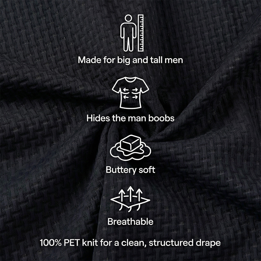 Capri Montague Textured Silk Polo Shirt Anti-Wrinkle