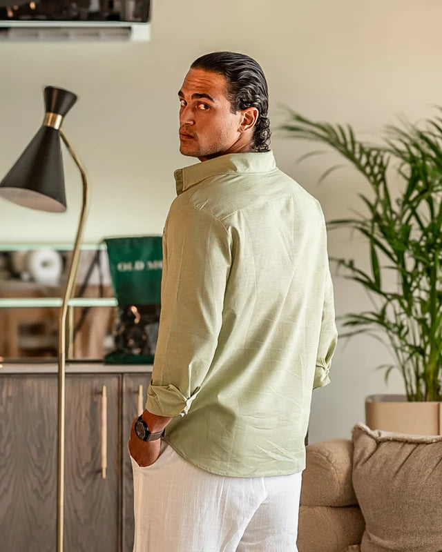 Rowe Classic Linen Shirt Long-sleeve