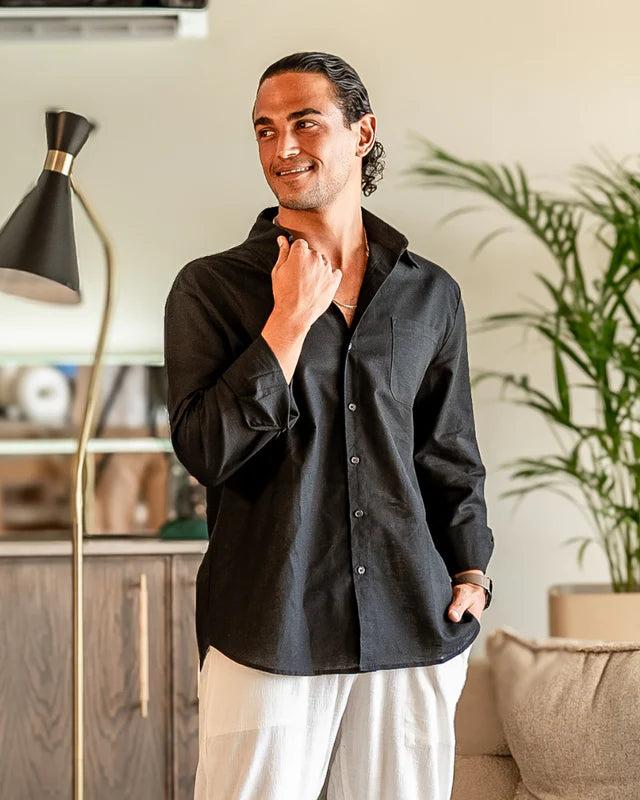 Rowe Classic Linen Shirt Long-sleeve
