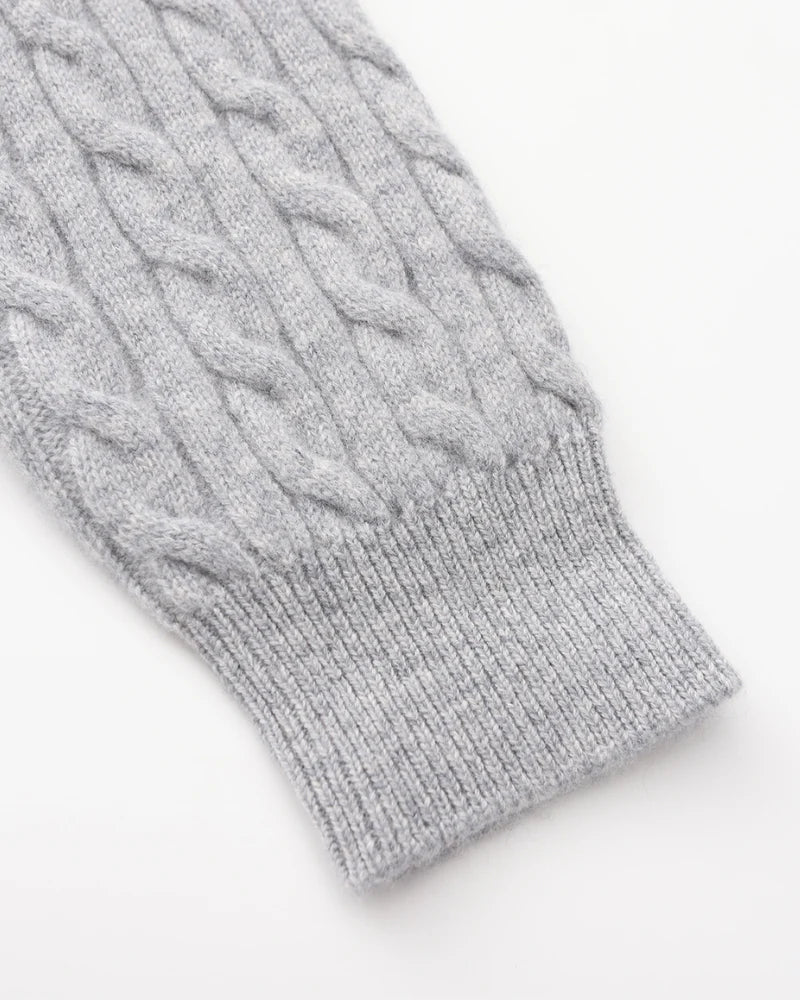 Montague Cashmere Cable Half-Zip