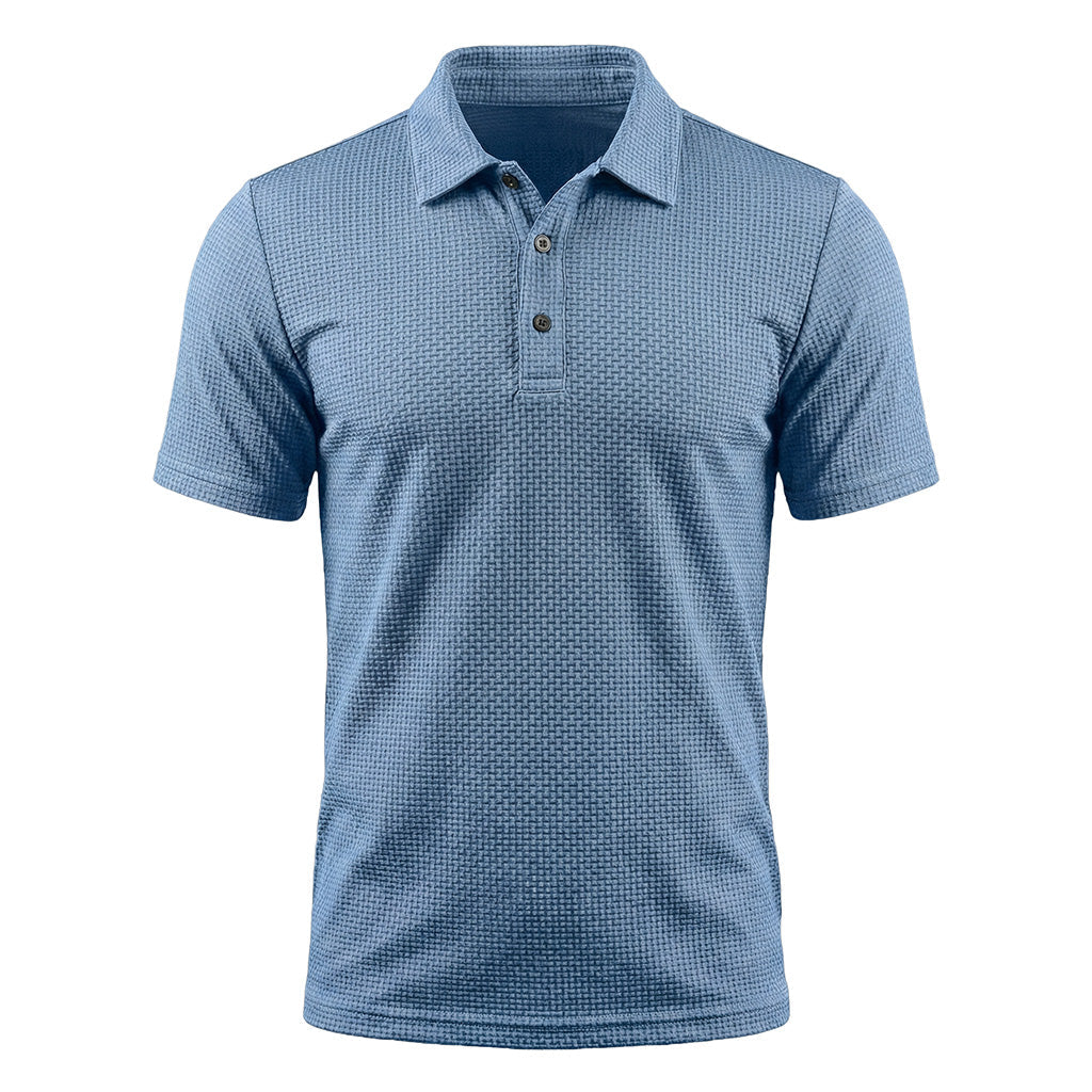 Capri Montague Textured Silk Polo Shirt Anti-Wrinkle