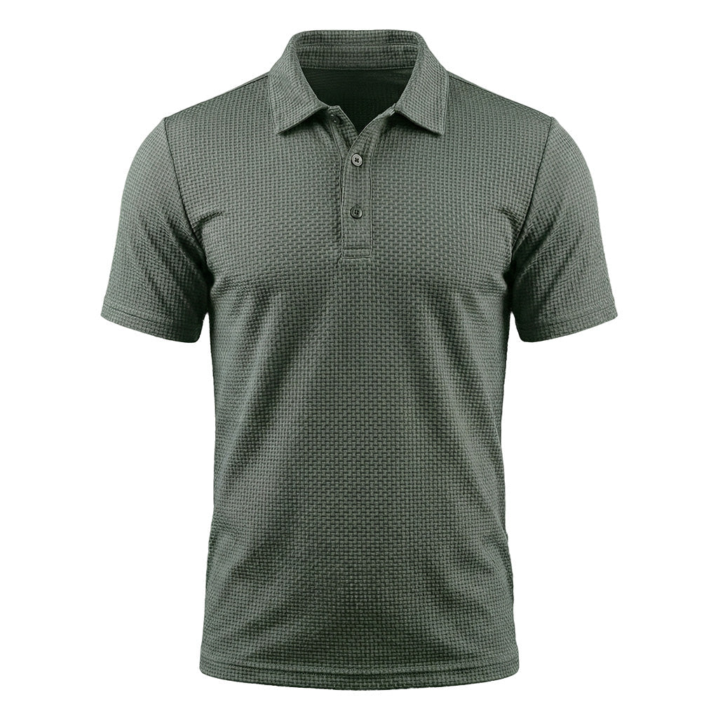 Capri Montague Textured Silk Polo Shirt Anti-Wrinkle