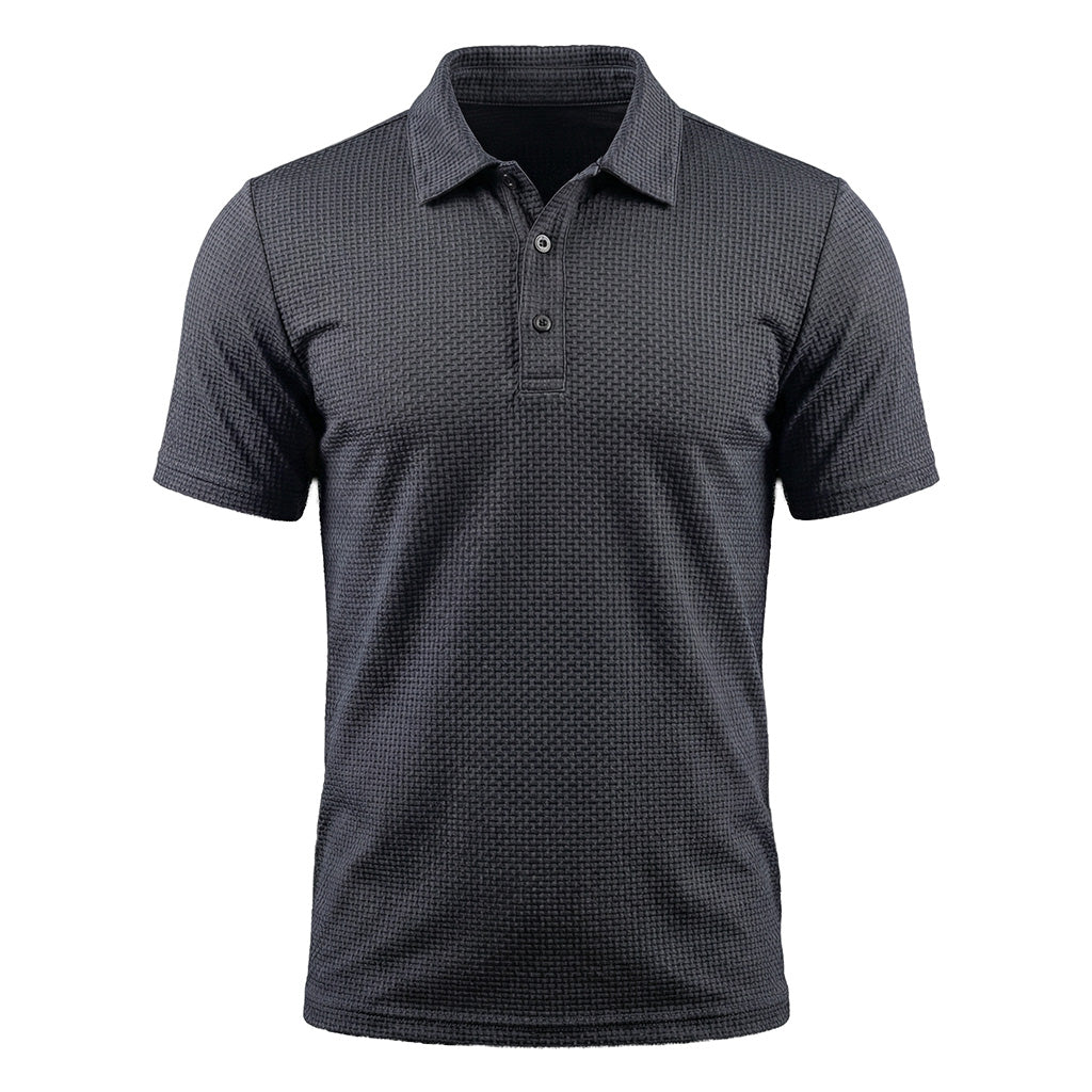 Capri Montague Textured Silk Polo Shirt Anti-Wrinkle