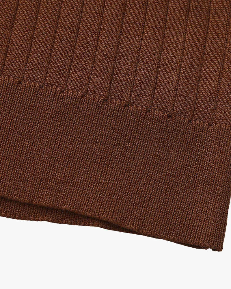 Premium Ribbed Knit Polo