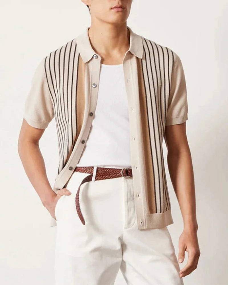 Monte Carlo Stripe Knit Polo