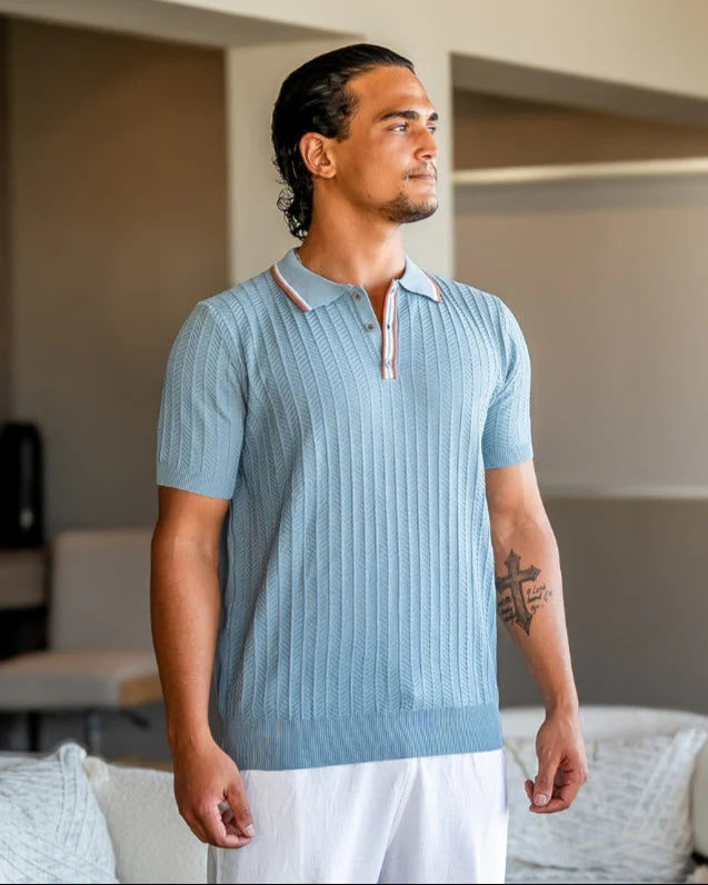 Montague Cable Knit Polo
