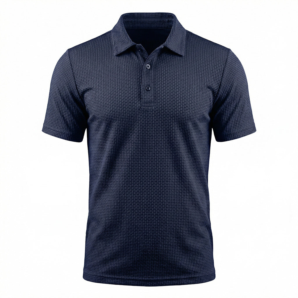 Capri Montague Textured Silk Polo Shirt Anti-Wrinkle