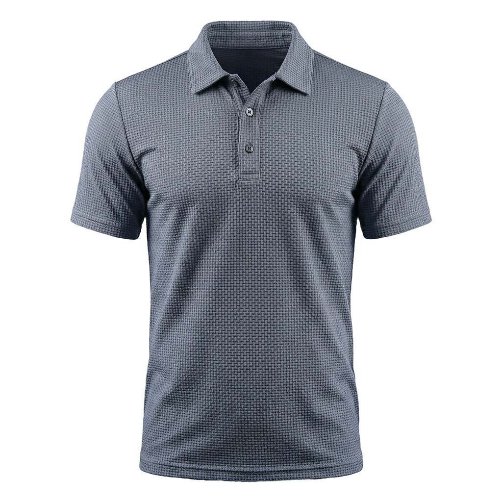 Capri Montague Textured Silk Polo Shirt Anti-Wrinkle