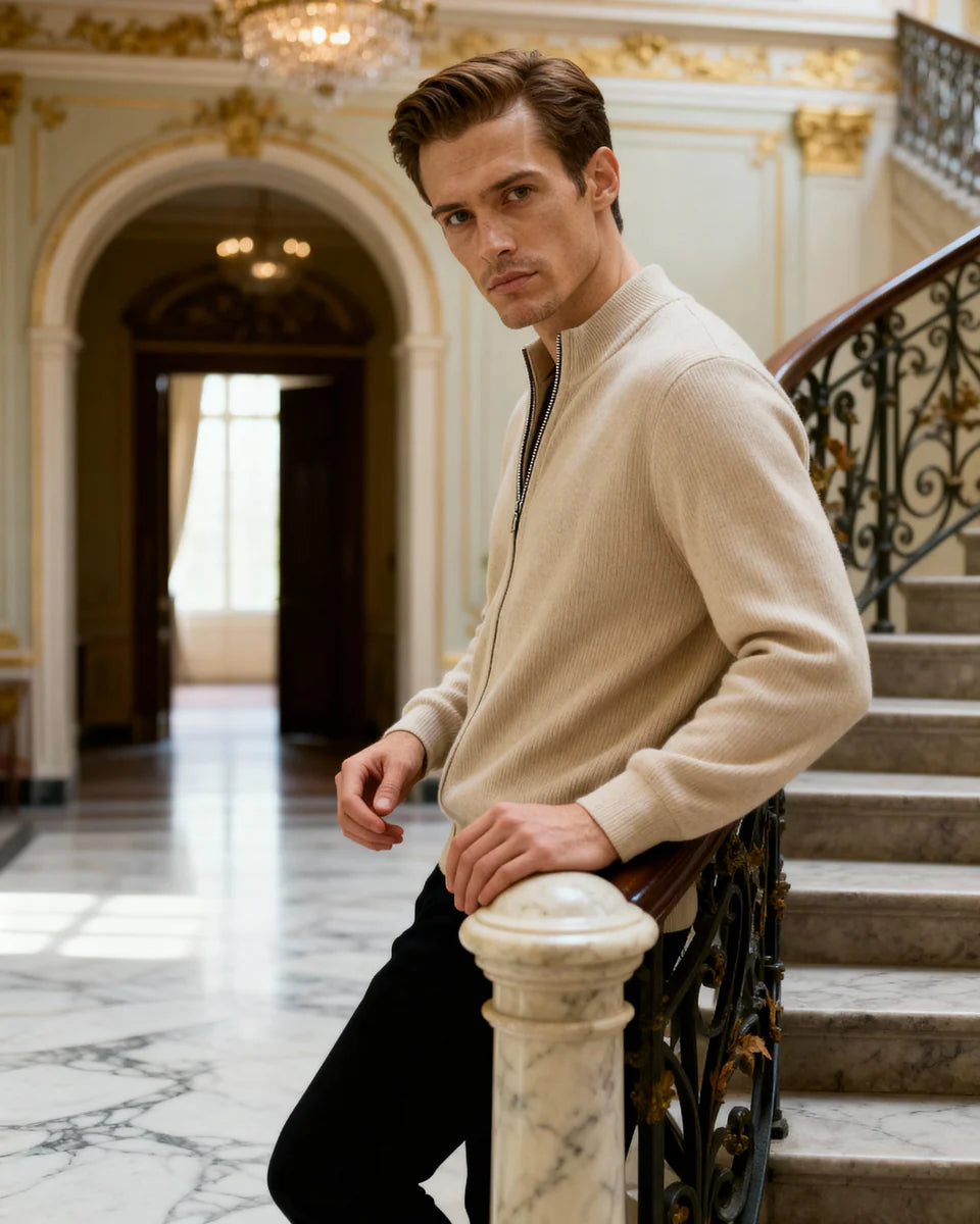 Rowe Cashmere Zip Cardigan