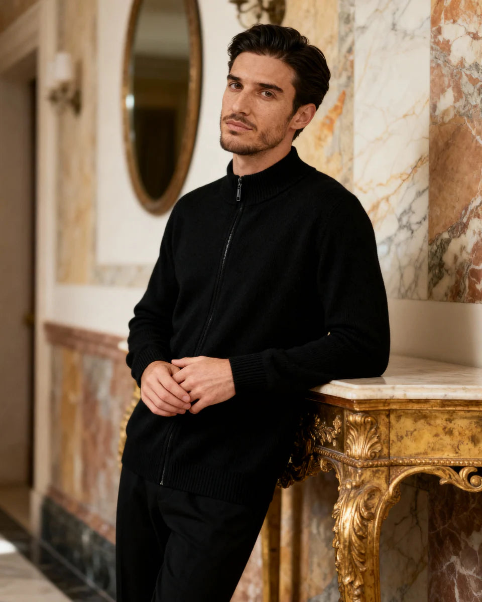 Rowe Cashmere Zip Cardigan