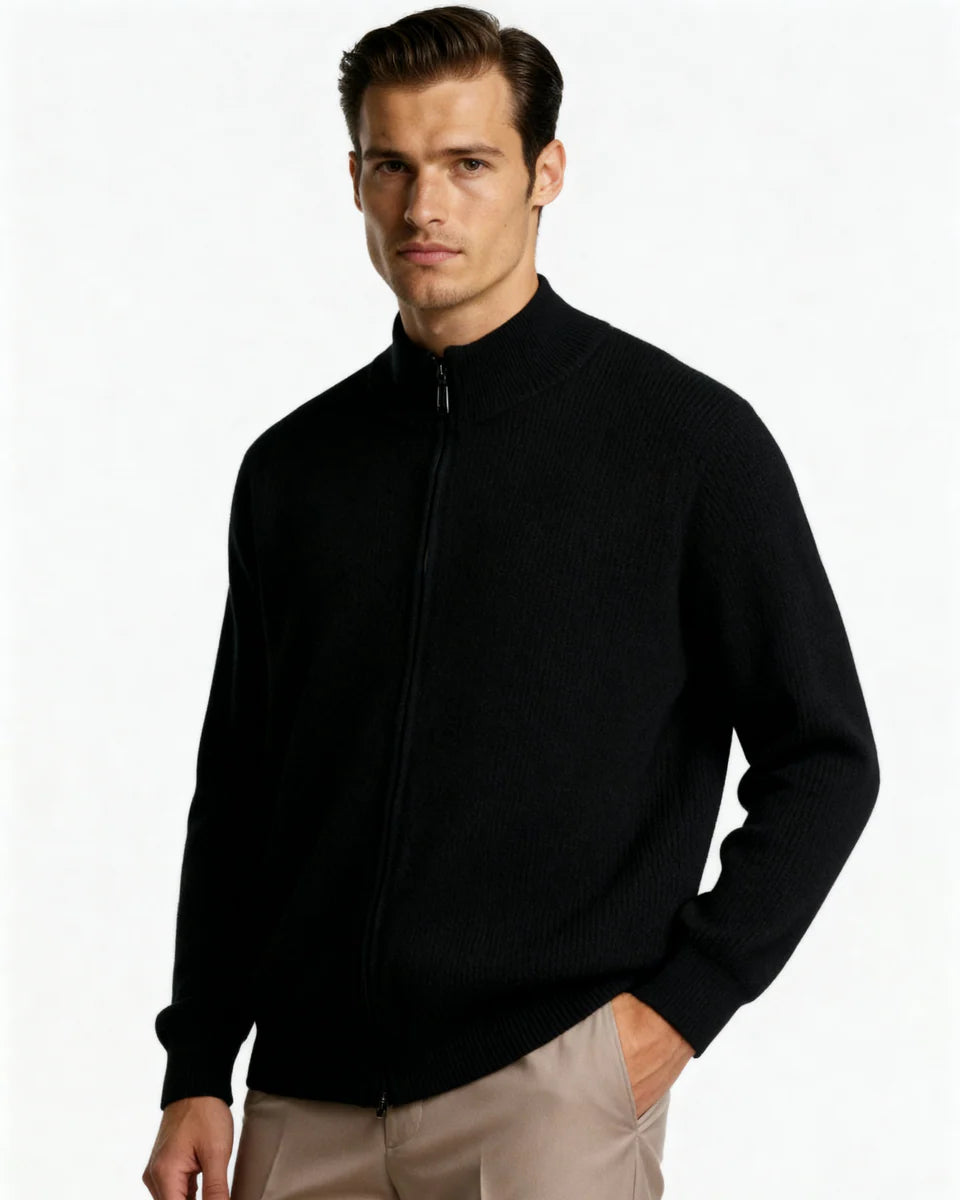 Rowe Cashmere Zip Cardigan