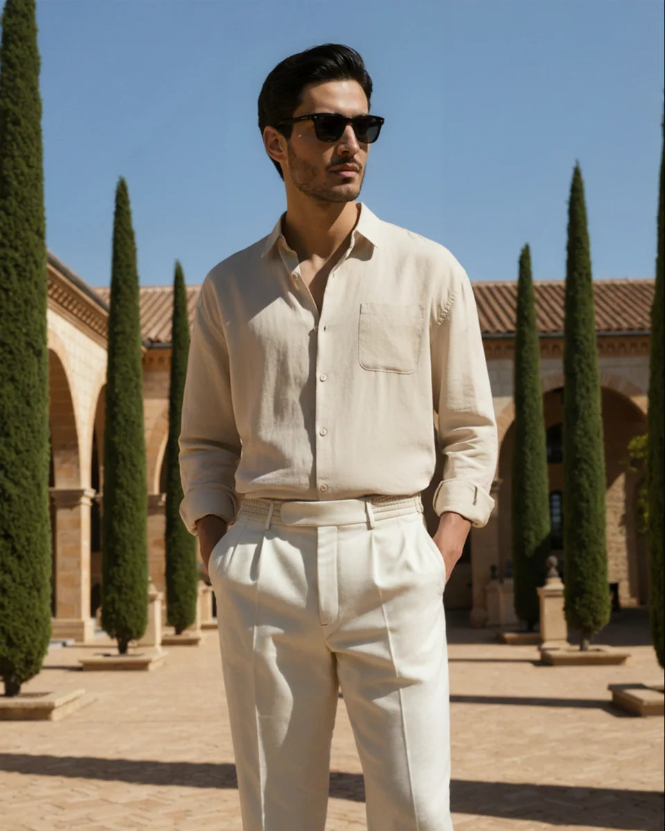 Rowe Classic Linen Shirt Long-sleeve