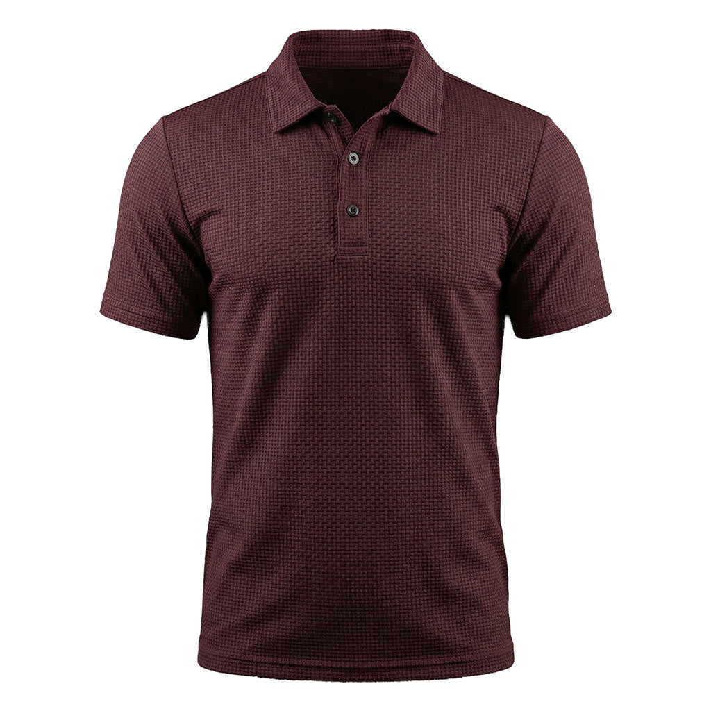Capri Montague Textured Silk Polo Shirt Anti-Wrinkle